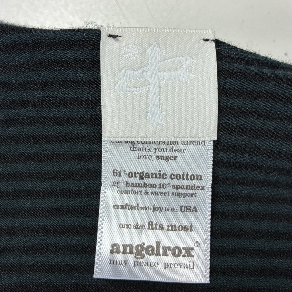 Angelrox Black Gray Striped Cardigan Jacket - Picture 9 of 10